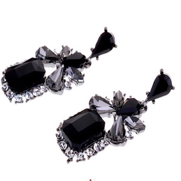 Statement Bow Earrings, Black Special Occasion Earrings #117 - Picture 1 of 2